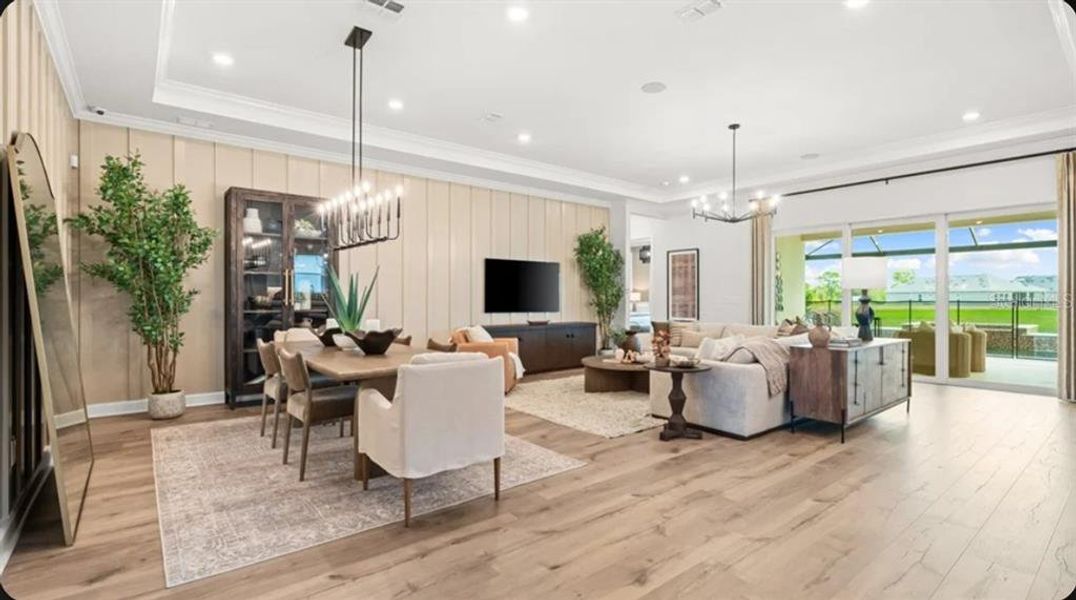 Furnished interior view inside a new home in Esplanade at Wellen Park, Englewood (Image 12).