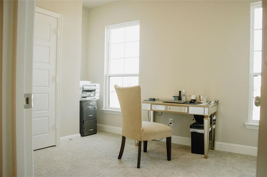 View of carpeted office