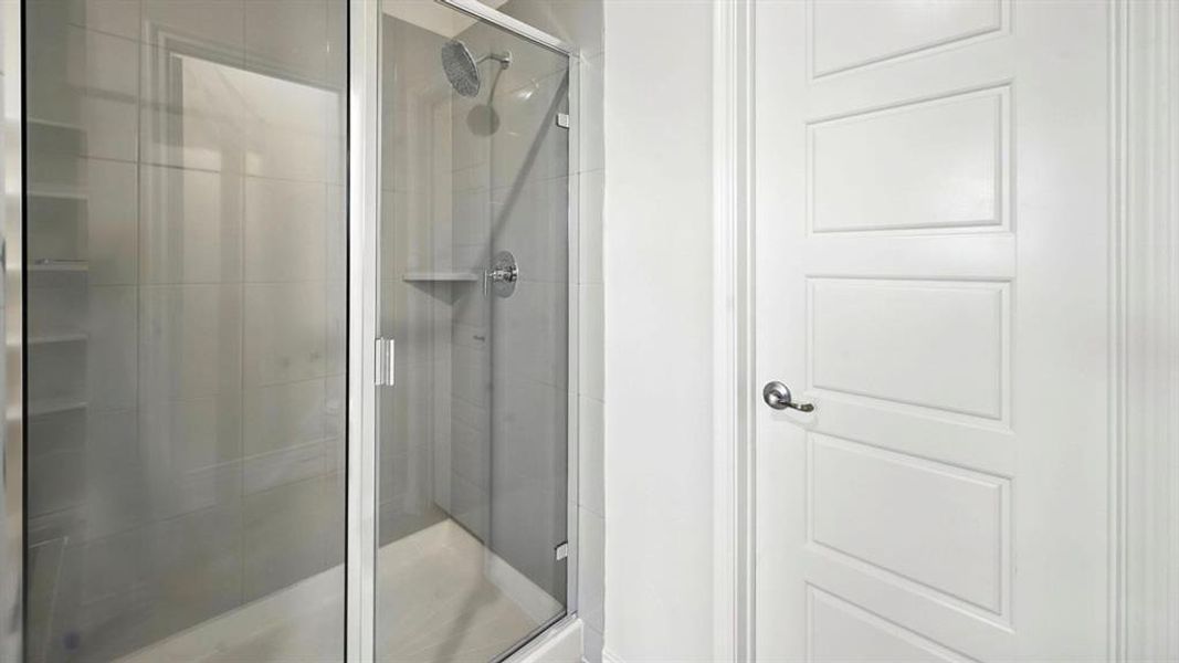 Bathroom with a shower stall
