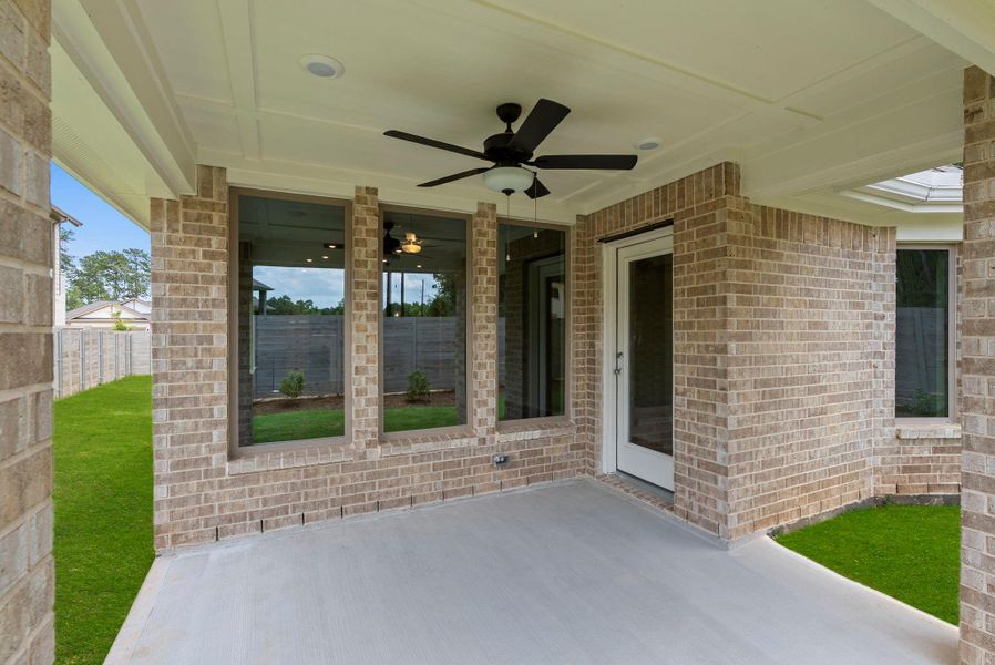 Exterior details and patio area of a home in Two Step Farm, Montgomery (Image 2). Exterior details and patio area of a home in Two Step Farm, Montgomery (Image 2).