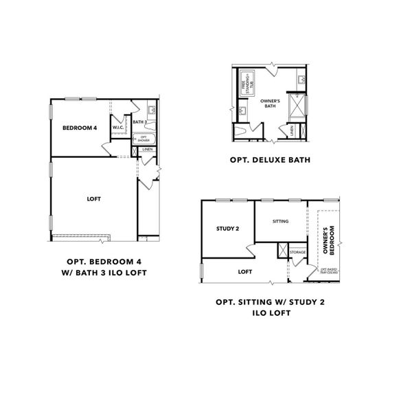 2D floor plan layout for the The Aspen A by Davidson Homes LLC in Fern Hollow, Buford, GA (Image 5). 2D floor plan layout for the The Aspen A by Davidson Homes LLC in Fern Hollow, Buford, GA (Image 5).
