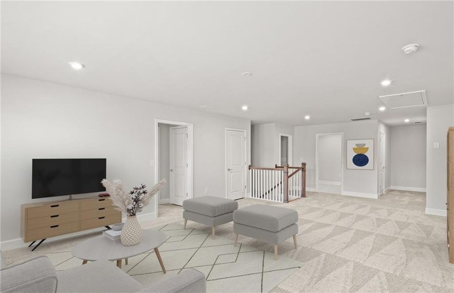 Furnished interior view inside a new home in Haverhill Estates, Dacula (Image 4).