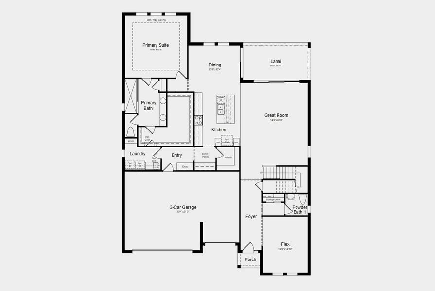 2D floor plan layout for the Nantucket by Taylor Morrison in Hillcrest, San Antonio, FL (Image 6). 2D floor plan layout for the Nantucket by Taylor Morrison in Hillcrest, San Antonio, FL (Image 6).