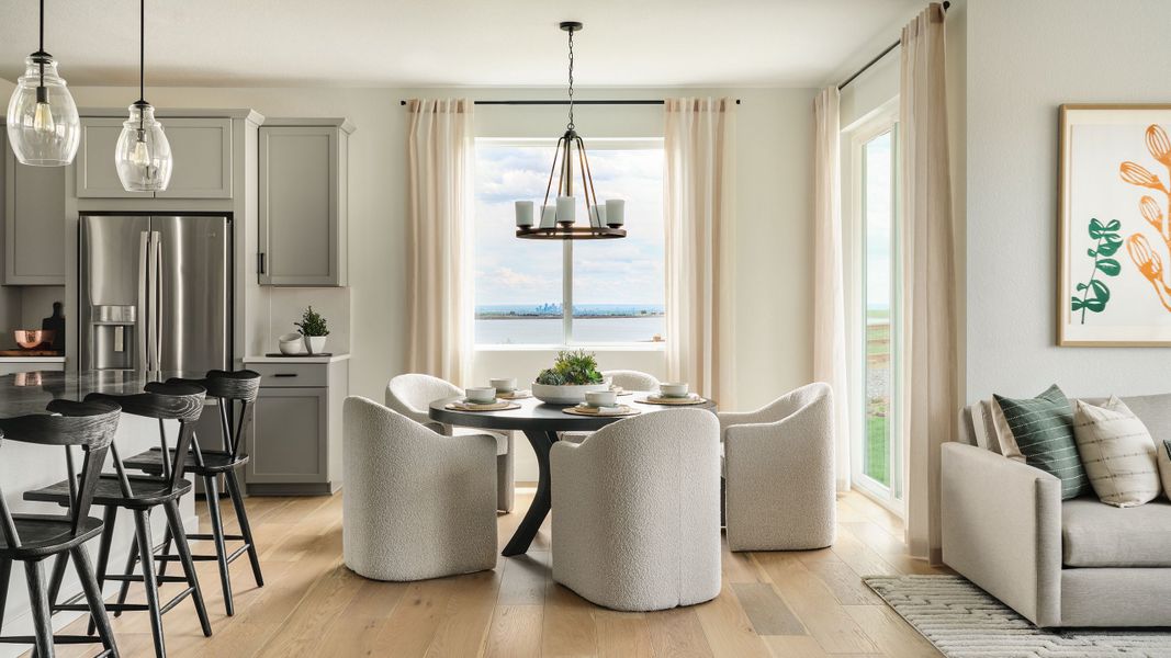Furnished interior view inside a new home in Trailstone, Arvada (Image 13).
