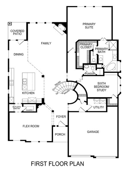 2D floor plan layout for the Brentwood 45 3F (w/Media) by First Texas Homes in Estates at Edgewood Creek, Celina, TX (Image 5). 2D floor plan layout for the Brentwood 45 3F (w/Media) by First Texas Homes in Estates at Edgewood Creek, Celina, TX (Image 5).