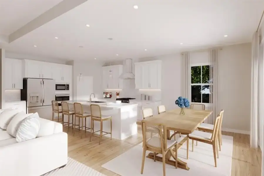 Representative furnished interior of a home built from the Preston Quick Move-In by Ryan Homes in Lakes at Riverbend, Navassa (Image 3).