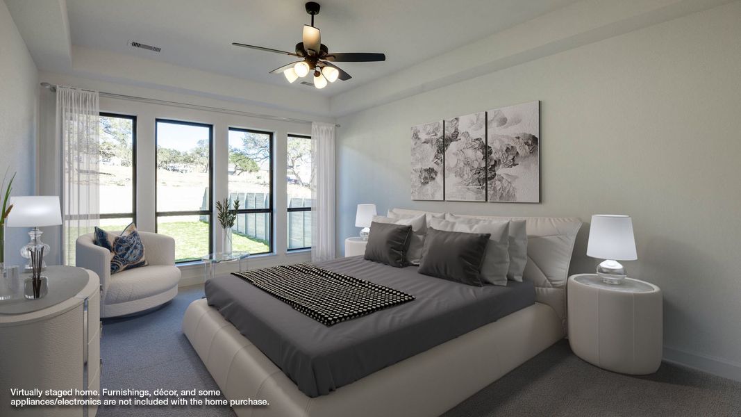 Furnished interior view inside a new home in Wolf Ranch 56', Georgetown (Image 5).