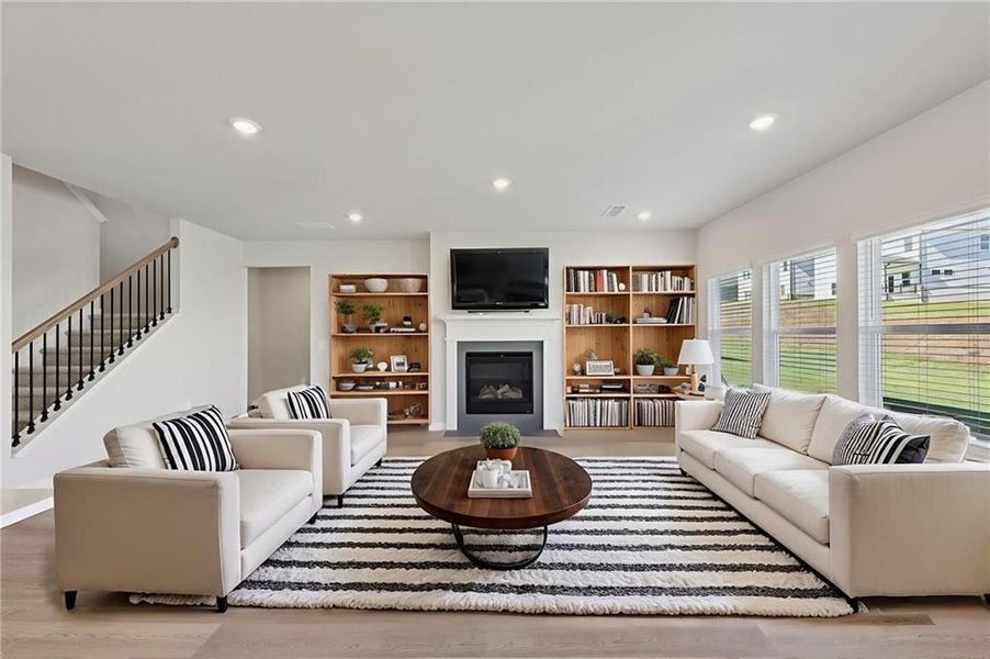 Furnished interior view inside a new home in Parkside at Grayson, Grayson (Image 9).