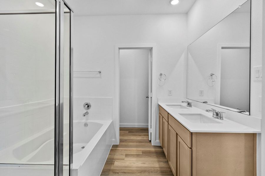 Furnished interior view inside a new home in Grand West, Houston (Image 12).