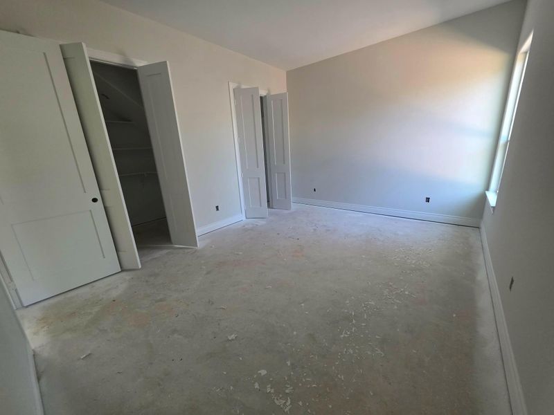 2nd bedroom (downstairs) you can see the 2 closet doors here 2nd bedroom (downstairs) you can see the 2 closet doors here