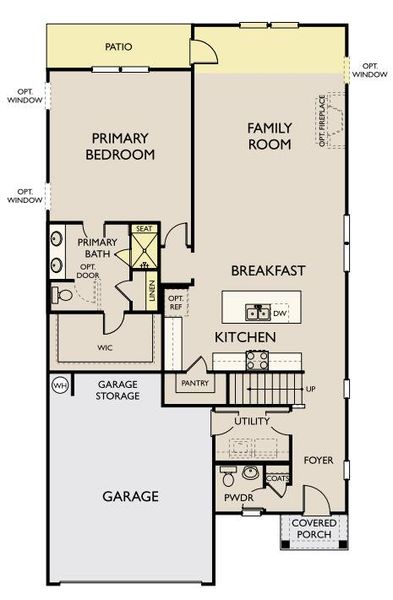 2D floor plan layout of this home in Watson Hill, Summerville, SC (Image 5).