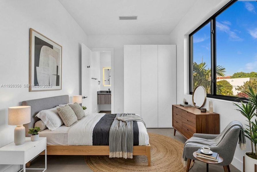 Furnished interior view inside a new home in , Miami (Image 33). Furnished interior view inside a new home in , Miami (Image 33).