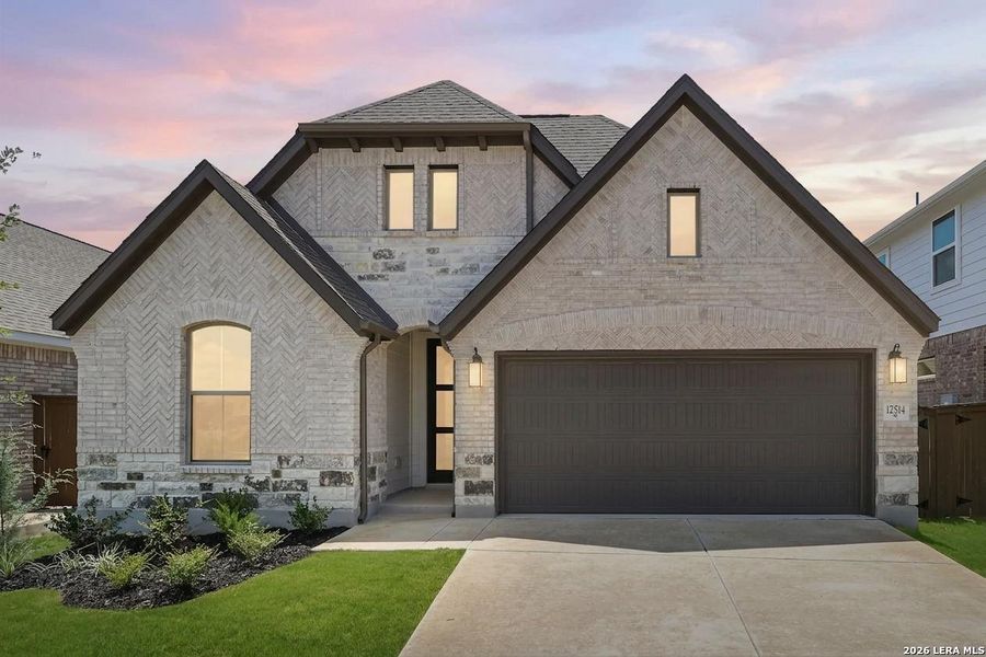 Front exterior of a new home in Stillwater Ranch, San Antonio, TX, highlighting curb appeal (Image 23).