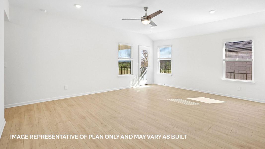 Representative unfurnished interior of a home built from the The Lakeway by D.R. Horton in Revelry, Del Valle (Image 28).