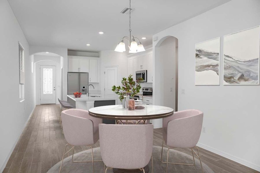 Representative furnished interior of a home built from the Flora by William Ryan Homes in The Sanctuary – Coastal Collection, Punta Gorda (Image 7). Representative furnished interior of a home built from the Flora by William Ryan Homes in The Sanctuary – Coastal Collection, Punta Gorda (Image 7).