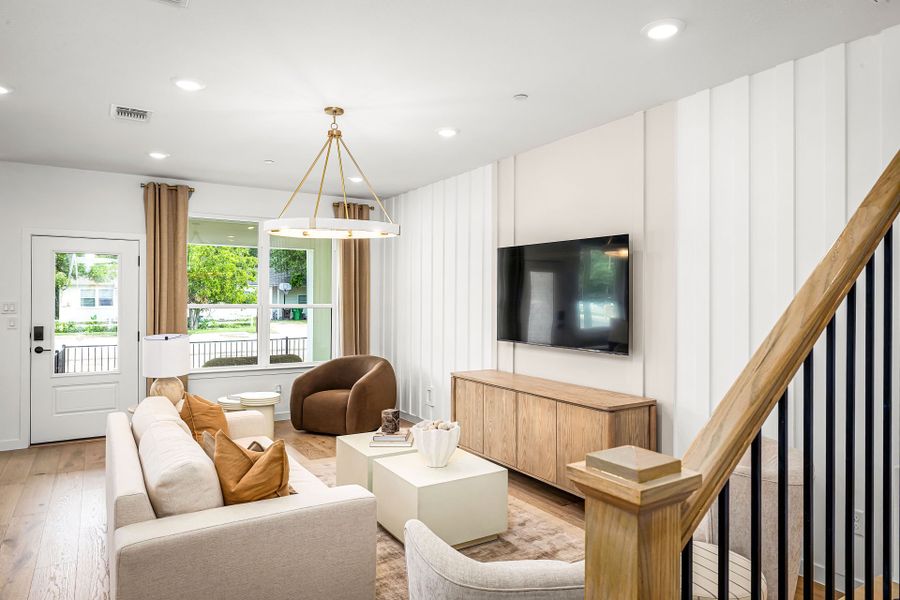 Representative furnished interior of a home built from the Waller by Pulte Homes in Monarch on Main, Round Rock (Image 41). Representative furnished interior of a home built from the Waller by Pulte Homes in Monarch on Main, Round Rock (Image 41).