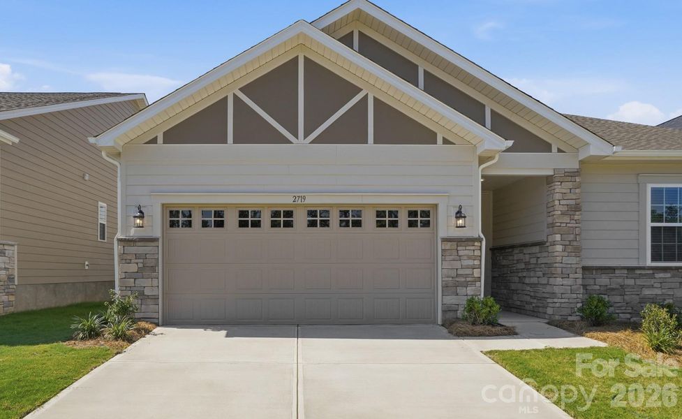 Front exterior of a new home in Westfall, Gastonia, NC, highlighting curb appeal (Image 24). Front exterior of a new home in Westfall, Gastonia, NC, highlighting curb appeal (Image 24).
