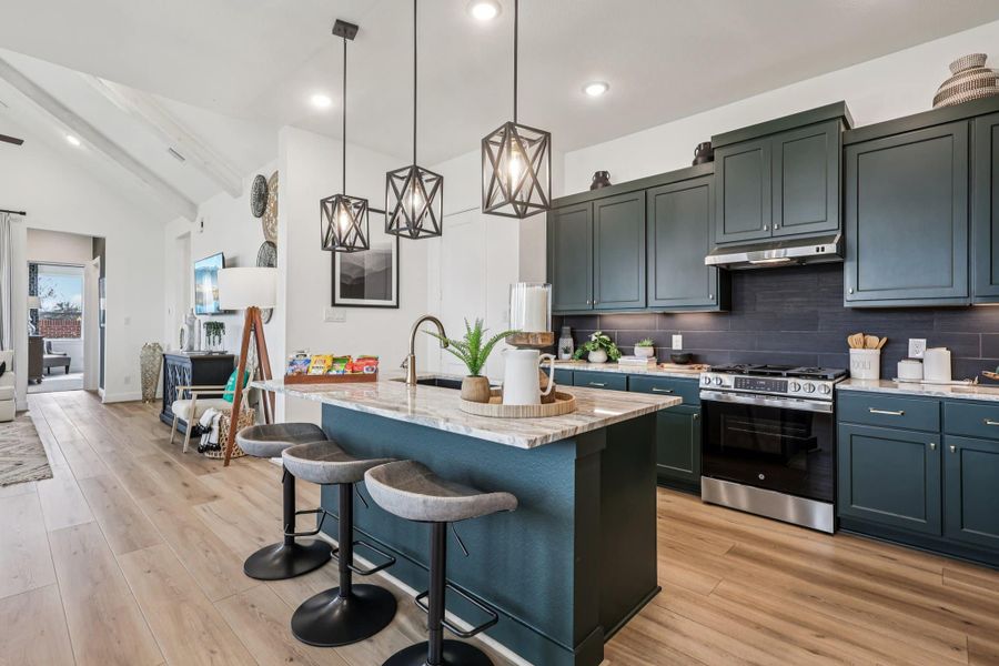 Representative furnished interior of a home built from the Oxford- 45′ Lot by Chesmar Homes in Wildrye, Waller (Image 5).