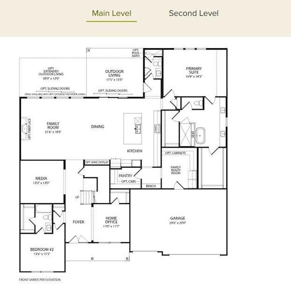 2D floor plan layout of this home in Meridiana 80', Manvel, TX (Image 7). 2D floor plan layout of this home in Meridiana 80', Manvel, TX (Image 7).