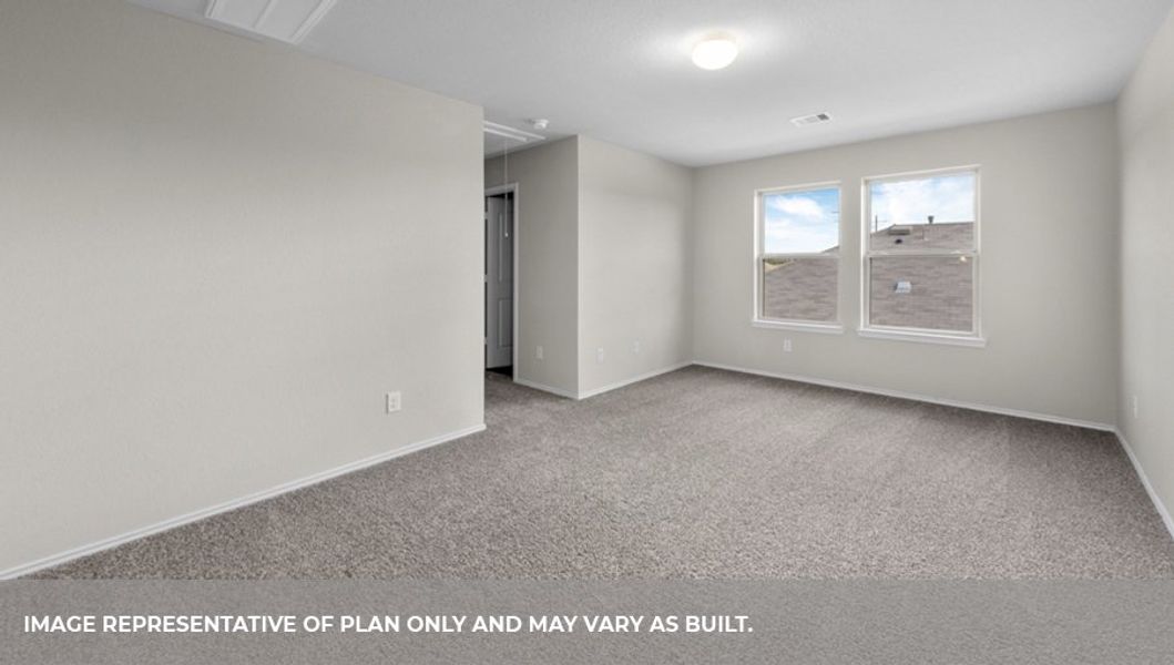 Representative unfurnished interior of a home built from the Midland by D.R. Horton in Harrington Trails at The Canopies, New Caney (Image 20).