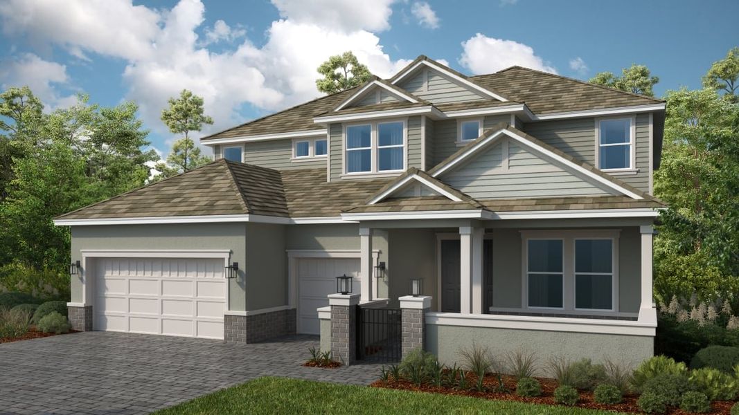 Representative exterior photo of a completed home built from the Ravenna by Taylor Morrison in Esplanade at McKinnon Groves, Winter Garden, FL (Image 4).