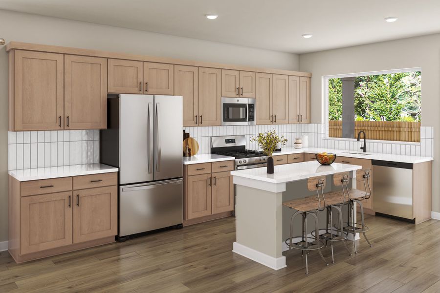 Representative furnished interior of a home built from the Greeley by Tri Pointe Homes in Park Central, Georgetown (Image 8).