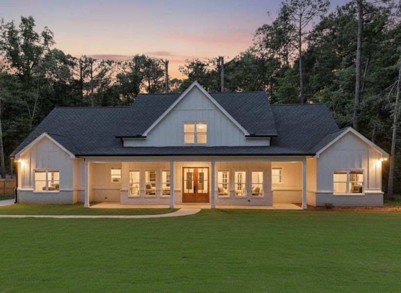 Front exterior of a new home in , Monroe, GA, highlighting curb appeal (Image 1). Front exterior of a new home in , Monroe, GA, highlighting curb appeal (Image 1).