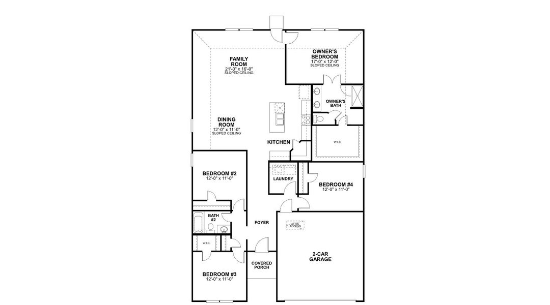 2D floor plan layout for the Boone I by M/I Homes in Carillon, Manor, TX (Image 3). 2D floor plan layout for the Boone I by M/I Homes in Carillon, Manor, TX (Image 3).