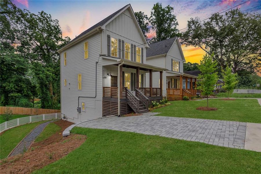 Exterior details and patio area of a home in , Atlanta (Image 25). Exterior details and patio area of a home in , Atlanta (Image 25).