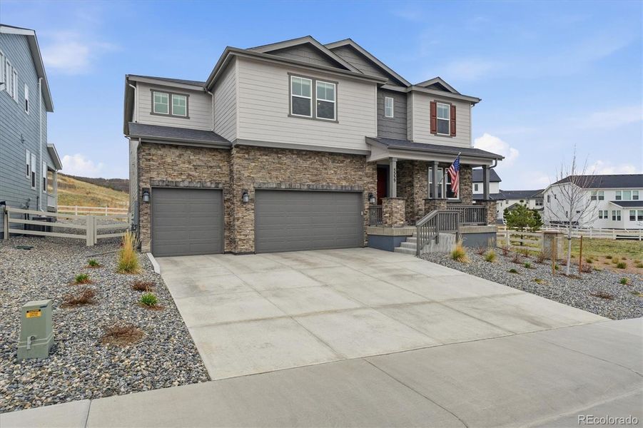 Front exterior of a new home in , Castle Rock, CO, highlighting curb appeal (Image 31).
