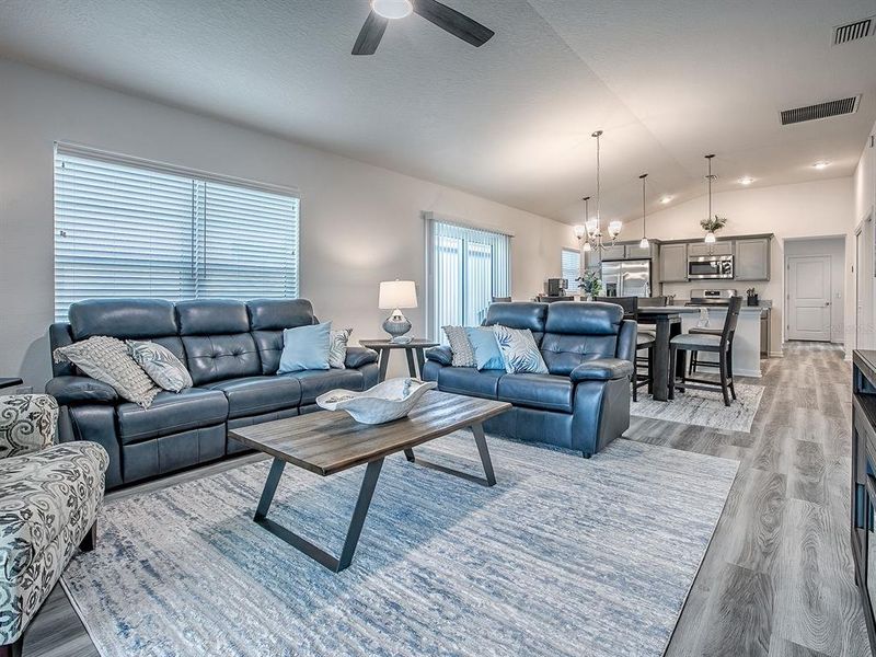 Furnished interior view inside a new home in , The Villages (Image 8).