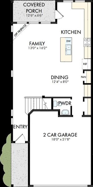 2D floor plan layout of this home in Trails at Waterside - Garden Series, Fort Worth, TX (Image 5). 2D floor plan layout of this home in Trails at Waterside - Garden Series, Fort Worth, TX (Image 5).