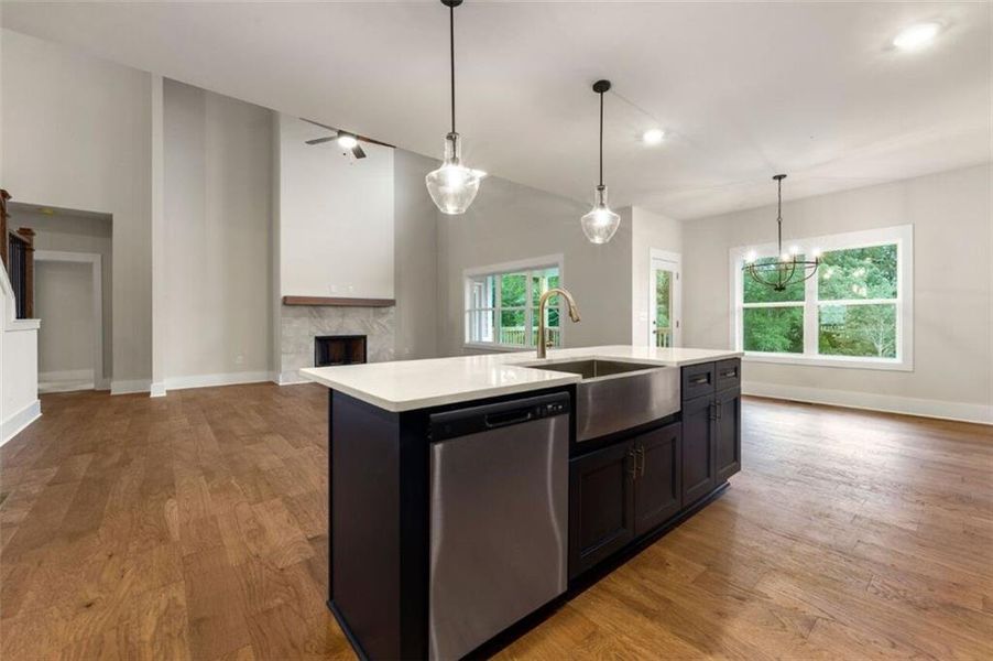 Furnished interior view inside a new home in Steeplechase, Hoschton (Image 12).