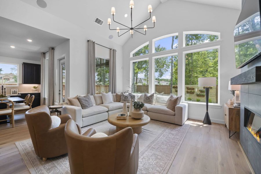 Furnished interior view inside a new home in The Highlands, Porter (Image 27).