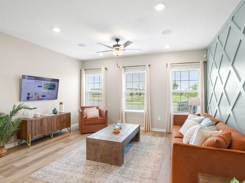 Enjoy a sunny and open living area - Mariposa townhome by Highland Homes Enjoy a sunny and open living area - Mariposa townhome by Highland Homes