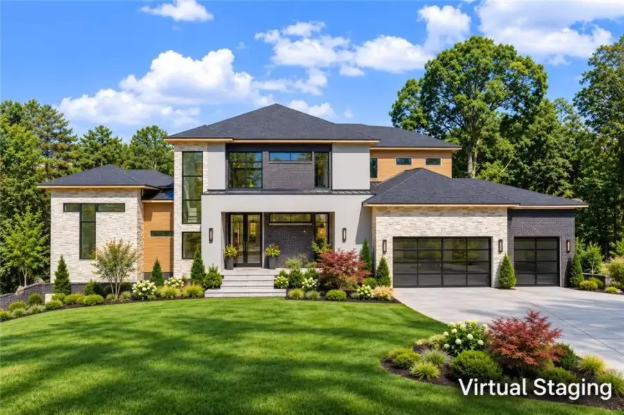 Front exterior of a new home in , Marietta, GA, highlighting curb appeal (Image 12).