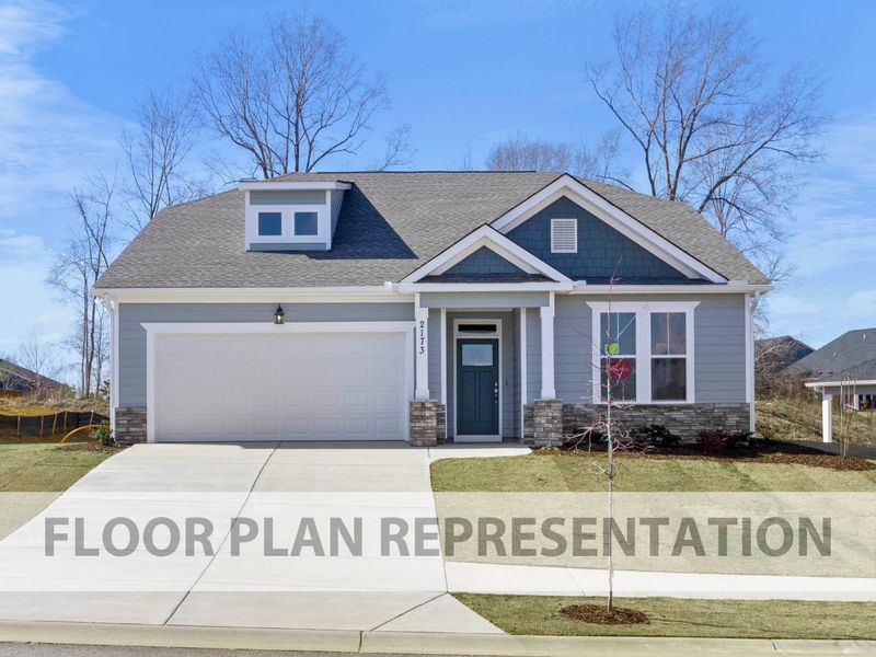 The Jamison Plan by Ivey Homes | Floor Plan Representation - Elevation C