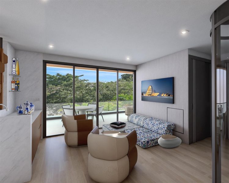 Furnished interior view inside a new home in , Fort Lauderdale (Image 18). Furnished interior view inside a new home in , Fort Lauderdale (Image 18).