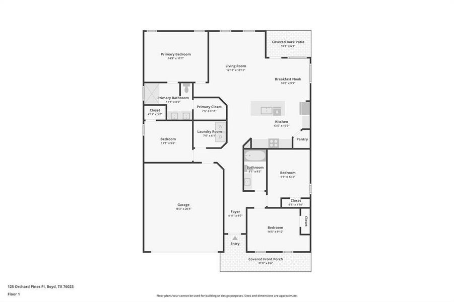 2D floor plan layout of this home in Springhill South, Boyd, TX (Image 4). 2D floor plan layout of this home in Springhill South, Boyd, TX (Image 4).