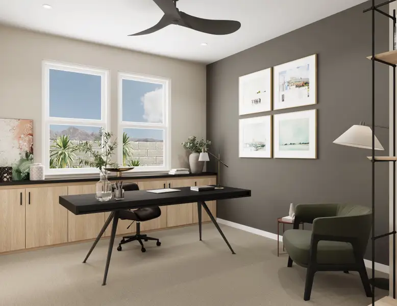 Representative furnished interior of a home built from the Crescent by Beazer Homes in Sanctuary, Phoenix (Image 6). Representative furnished interior of a home built from the Crescent by Beazer Homes in Sanctuary, Phoenix (Image 6).