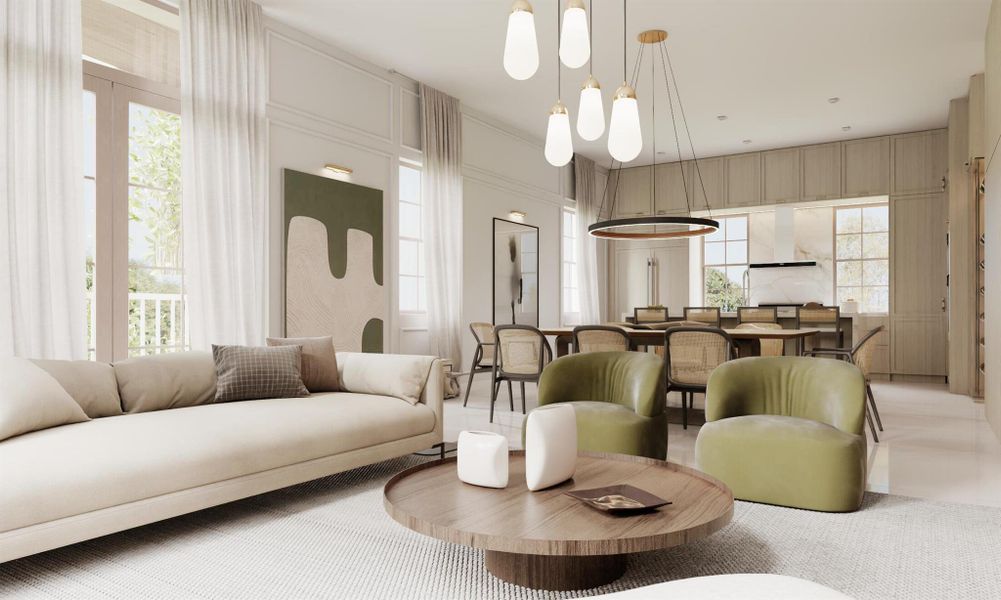 Furnished interior view inside a new home in , Delray Beach (Image 13). Furnished interior view inside a new home in , Delray Beach (Image 13).