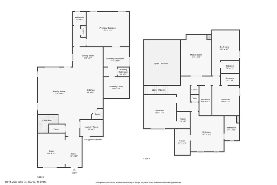 2D floor plan layout of this home in Fosters Ridge 60's, Conroe, TX (Image 6). 2D floor plan layout of this home in Fosters Ridge 60's, Conroe, TX (Image 6).
