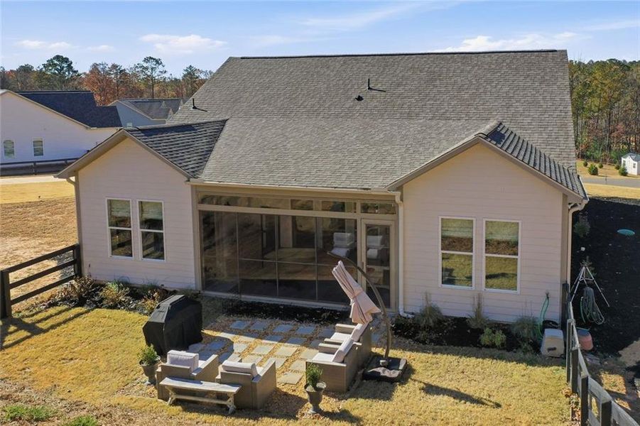 Exterior details and patio area of a home in , Ellijay (Image 3).