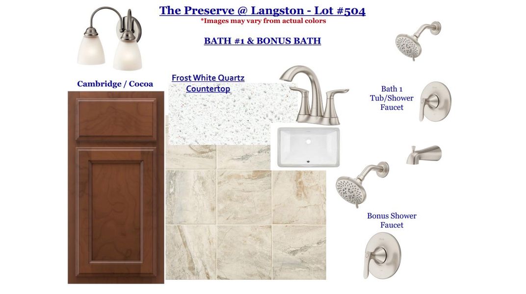 Sample of building materials used in homes in The Preserve at Langston, Winterville (Image 2). Sample of building materials used in homes in The Preserve at Langston, Winterville (Image 2).