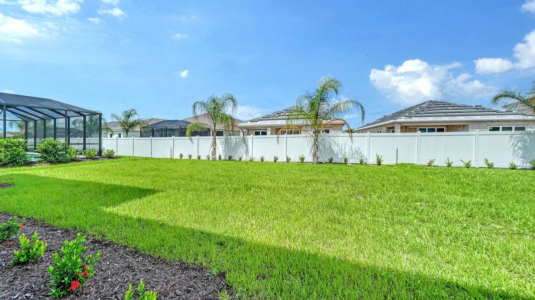 Exterior details and patio area of a home in Windward Real Estate and Homes for Sale in Sarasota, FL - Neal Communities, Lakewood Ranch (Image 3).