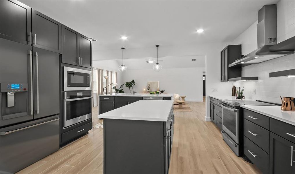 Kitchen with island