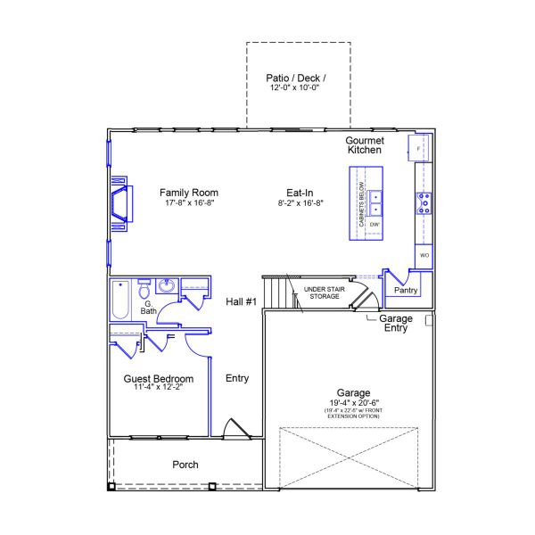 2D floor plan layout of this home in Meadow Valley, High Point, NC (Image 3).