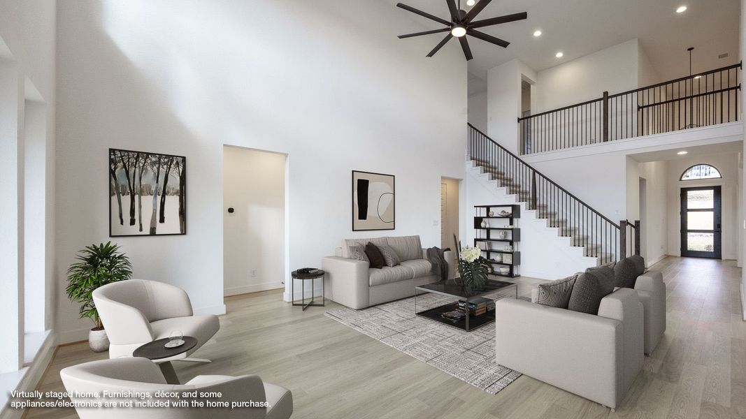 Furnished interior view inside a new home in Palmera Ridge 60', Leander (Image 4).