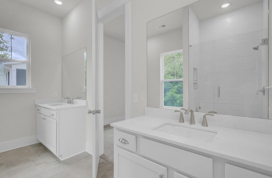 Furnished interior view inside a new home in Indigo Grove Single Family Homes, Johns Island (Image 17). Furnished interior view inside a new home in Indigo Grove Single Family Homes, Johns Island (Image 17).