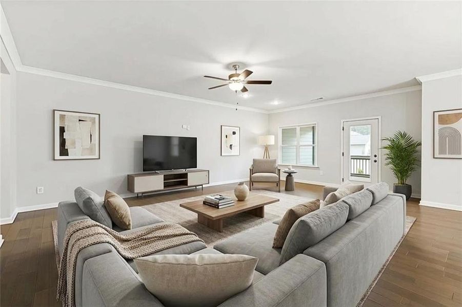 Furnished interior view inside a new home in Creekwood, Powder Springs (Image 8).